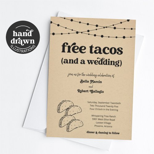 Funny Taco Wedding Invitation _ Free Tacos