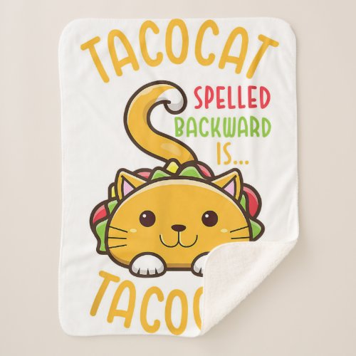 Funny Tacocat  Gift Birthday  Sherpa Blanket