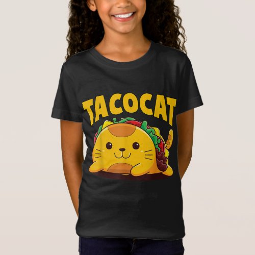 Funny Tacocat Spelled Backwards Cat Taco Mexican T_Shirt