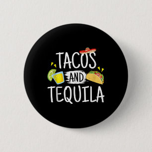 Funny Tacos And Tequila Mexican Sombrero Tank Top Button