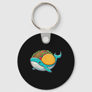 Funny Tacos Whale Ocean Kids Mens Womens Cinco De Keychain