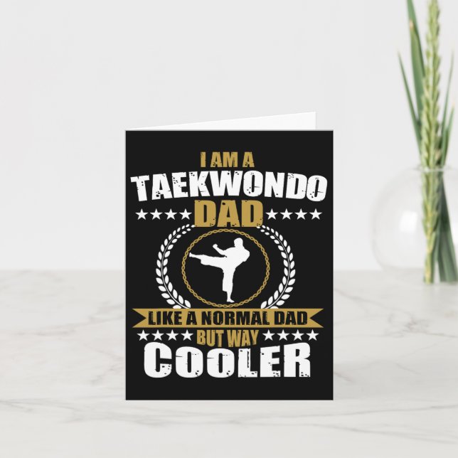 Funny Tae Kwon Do Fighter Dad Taekwondo For Men Ko Card (Front)