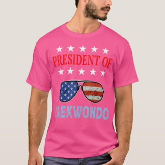 Funny Taekwondo Accessories Usa Flag Taekwondo Say T-Shirt