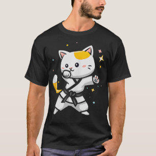 Funny Taekwondo Cat Player Women Men Kids  T-Shirt