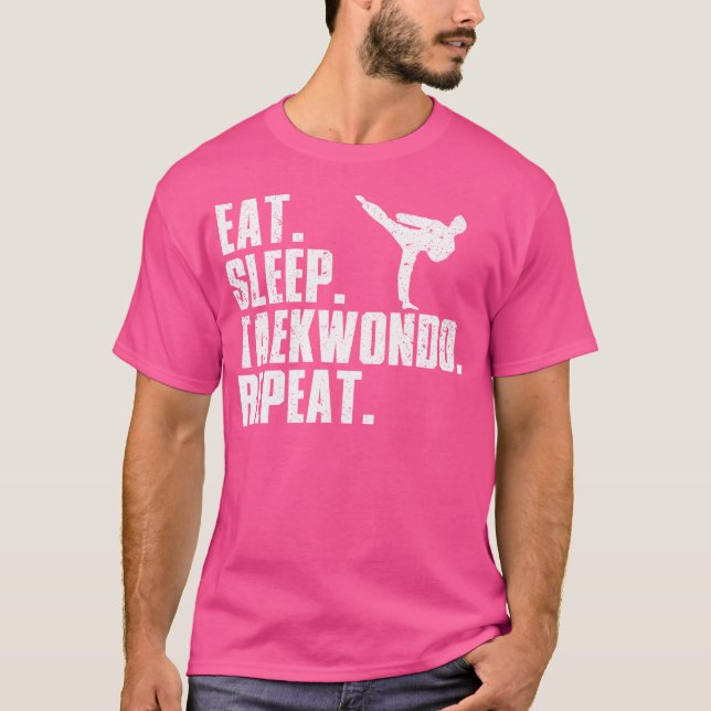 Funny Taekwondo For Boys Girls Tae Kwon Do Fighter T-Shirt (Front)