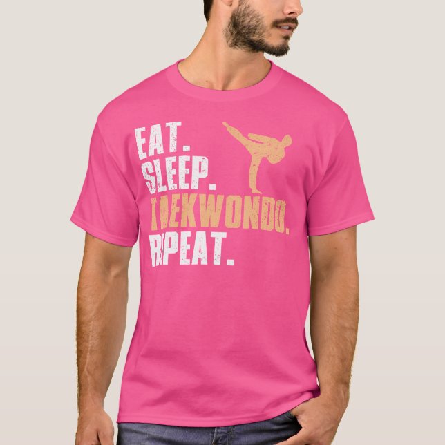 Funny Taekwondo For Boys Girls Tae Kwon Do Fighter T-Shirt (Front)