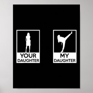 Funny Taekwondo Mom Dad Martial Arts Karate-girls Poster
