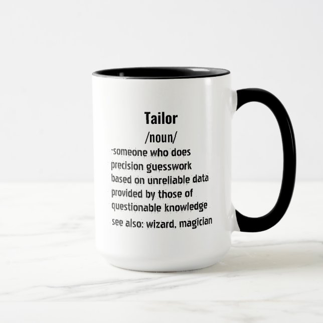 funny Tailor  Definition gifts for men women Mug (Right)