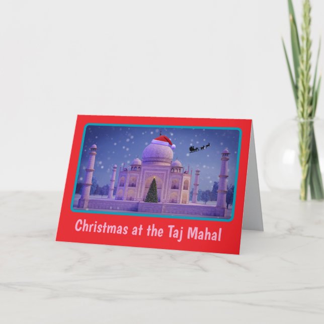 Funny Taj Mahal Christmas Card. Card (Front)