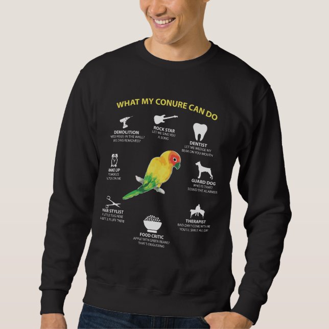 Funny Talented Sun Conure Bird Lover Sweatshirt (Front)
