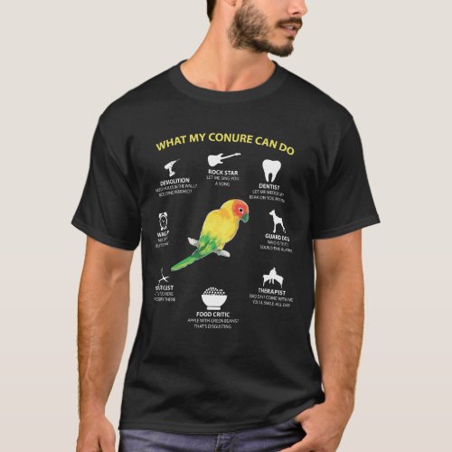 Funny Talented Sun Conure Bird Lover T_Shirt