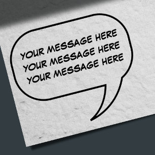 Funny Talk Call Out Novelty Rubber Stamp