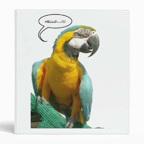 Funny Talking Parrot Binder