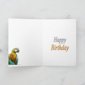Funny Talking Parrot Birthday Big Greeting Card (Inside)