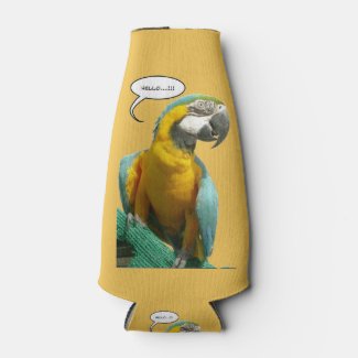 Funny Talking Parrot Customizable Bottle Cooler