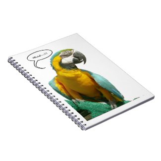Funny Talking Parrot Notebook