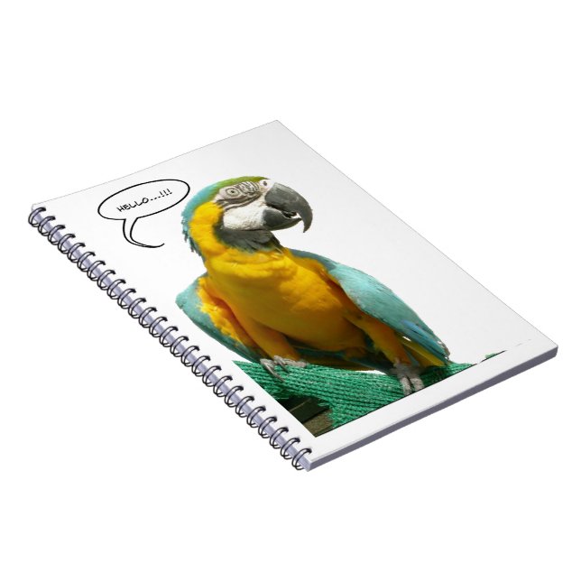 Funny Talking Parrot Notebook (Right Side)