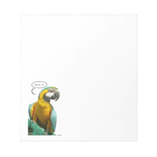 Funny Talking Parrot Notepad