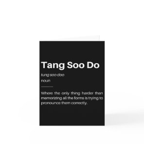 Funny Tang Soo Do Definition Martial Arts Karate S Card