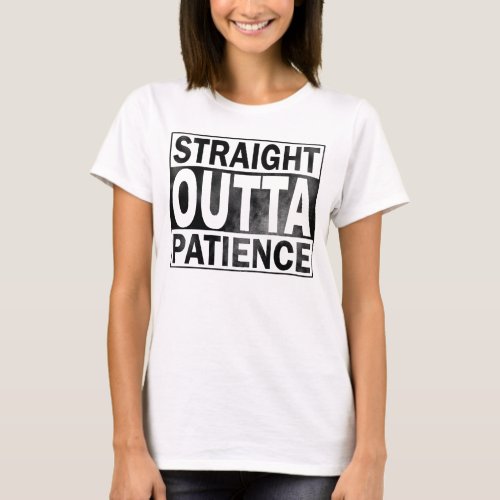 Funny Tank Top Straight Outta Patience