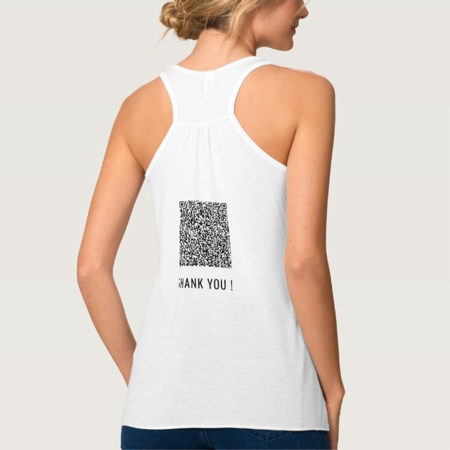 Funny Tank Top with Your QR Code Scan Info (Back)