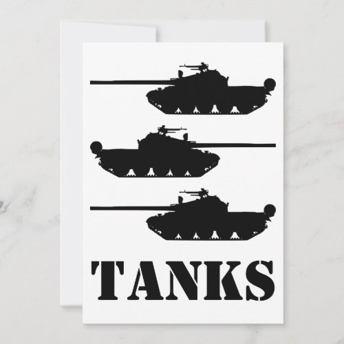 Funny Tanks Thank You Card