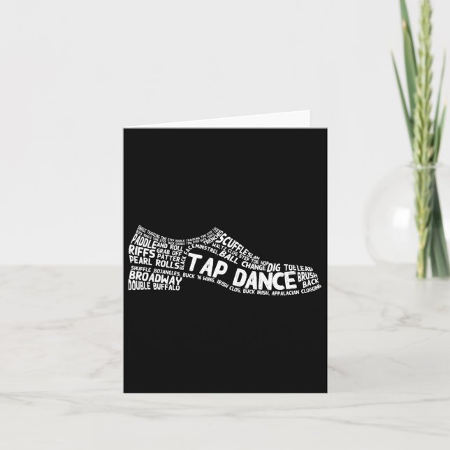 Funny Tap Dance Gift Shoe Dancing Cute Dancer Men  Card (Front)