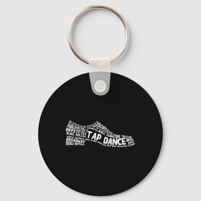 Funny Tap Dance Gift Shoe Dancing Cute Dancer Men  Keychain (Front)