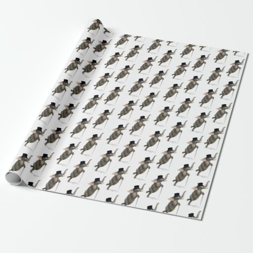 Funny Tap Dancing Elephant Wrapping Paper