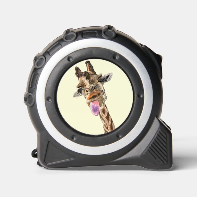 Funny Tape Measure with Playful Giraffe (Front)