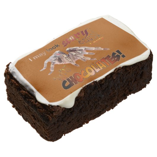 Funny Tarantula Halloween Customizable Brownies (Angled)