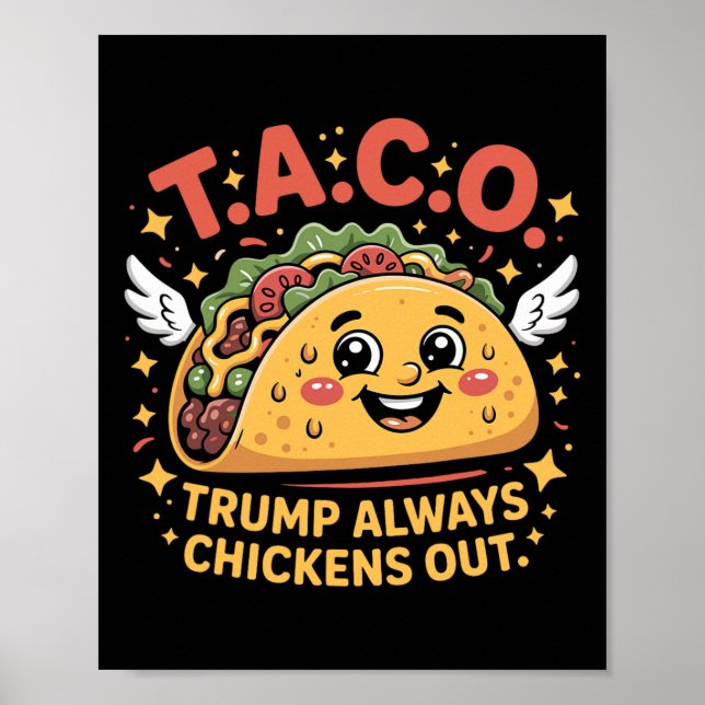 Funny Tariffs Meme Sarcastic Taco Trump Always Chi Poster (Front)