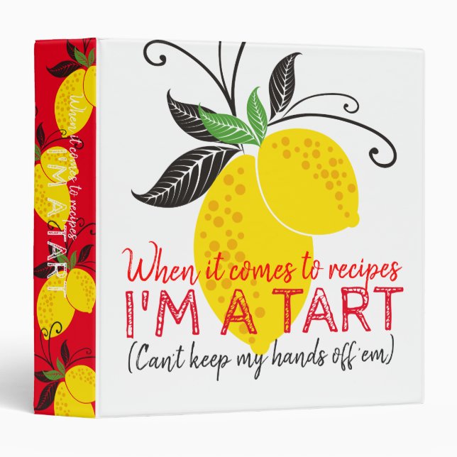 Funny tart lemons personal cookbook recipe binder (Front/Spine)