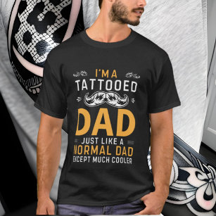 funny tattoo Dad word art T-Shirt
