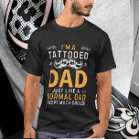 Funny Tattoo Dad Word Art T-shirt at Zazzle