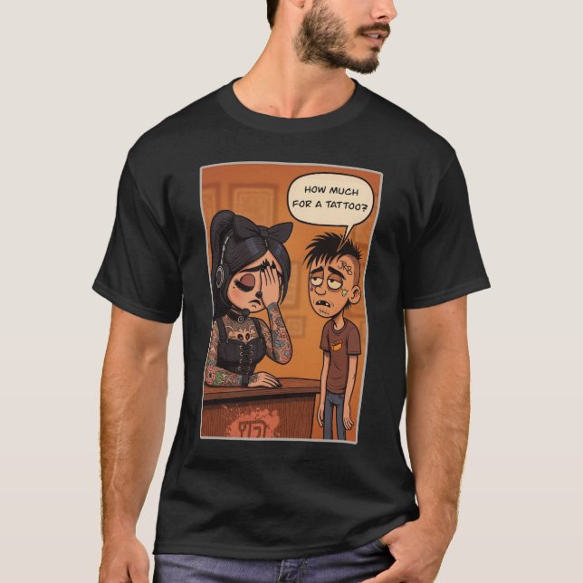 Funny Tattoo Shop T-Shirt – Chili Dawg Tribute (Front)