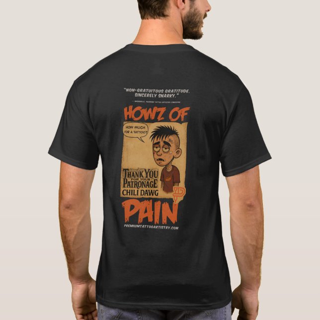 Funny Tattoo Shop T-Shirt – Chili Dawg Tribute (Back)