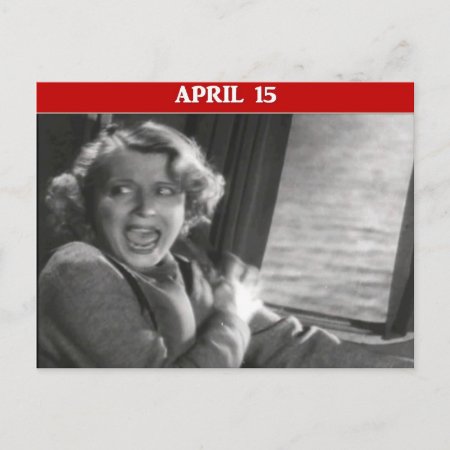 Funny Tax Day Panic Attack Postcard