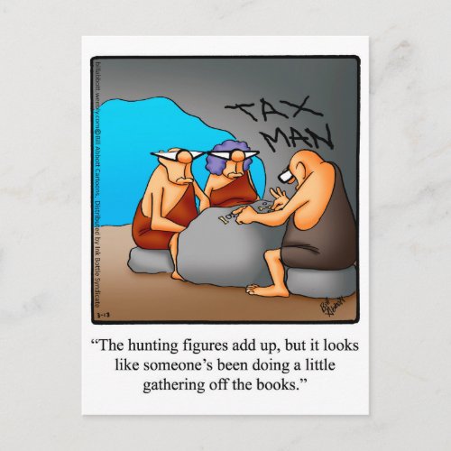 Funny Tax Humor Postcard