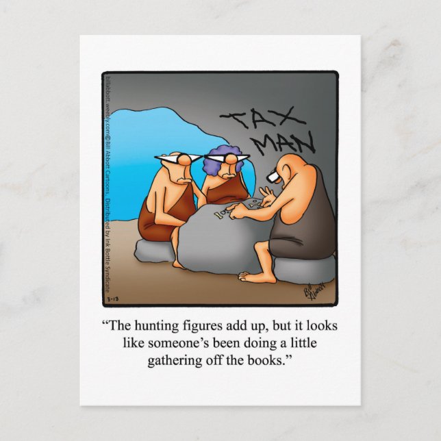 Funny Tax Humor Postcard (Front)