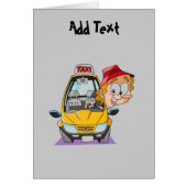 Funny taxi cab driver cartoon personalized (Front)