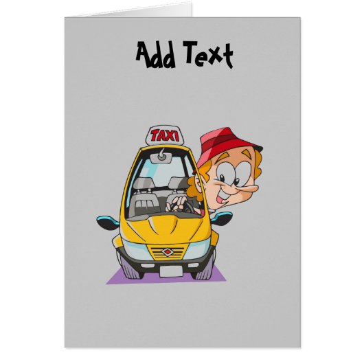Funny taxi cab driver cartoon personalized (Front)