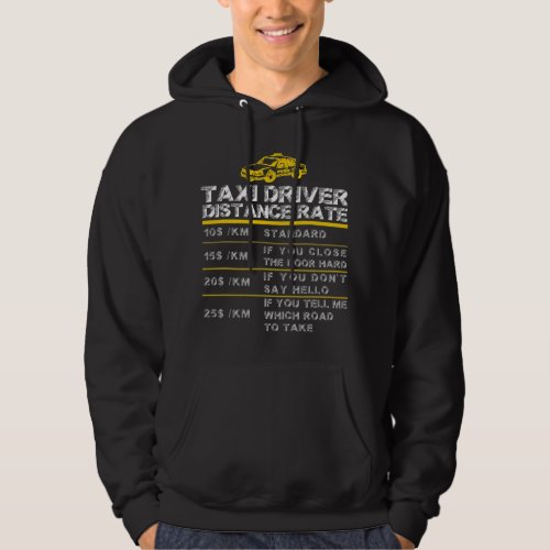 Funny Taxi Cab Driver Vintage Checker Gift for Dad Hoodie