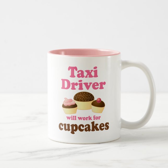 Funny Taxi Driver Two-Tone Coffee Mug (Right)