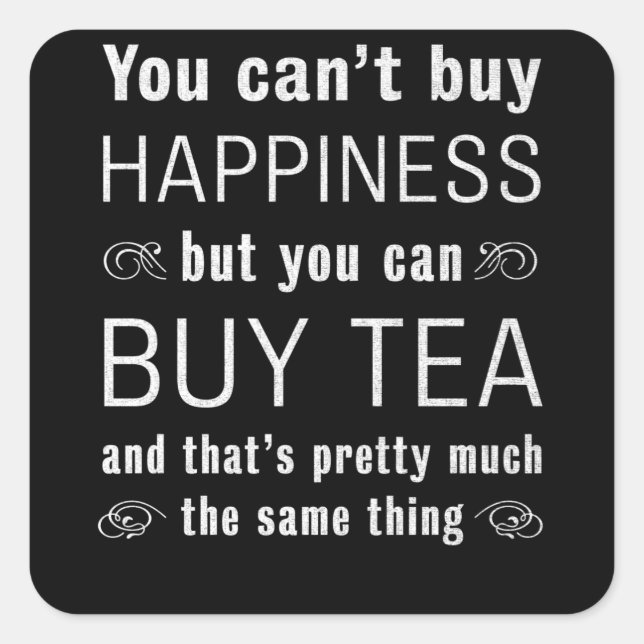 Funny Tea Lover - Gift for teatime Party Square Sticker (Front)