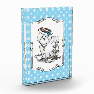 Funny Tea Party Bichon Frise Dog Puppy Cute Acrylic Award