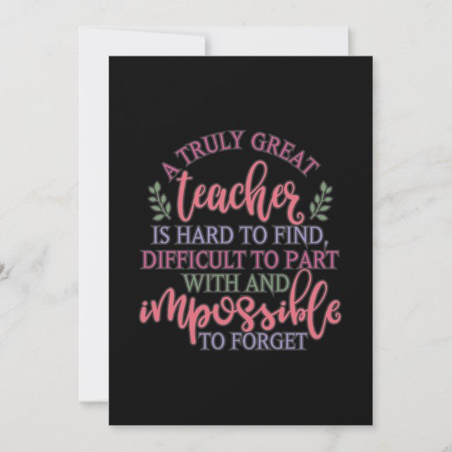 Funny Teacher Appreciation Day Ideas Holiday Card (Front)