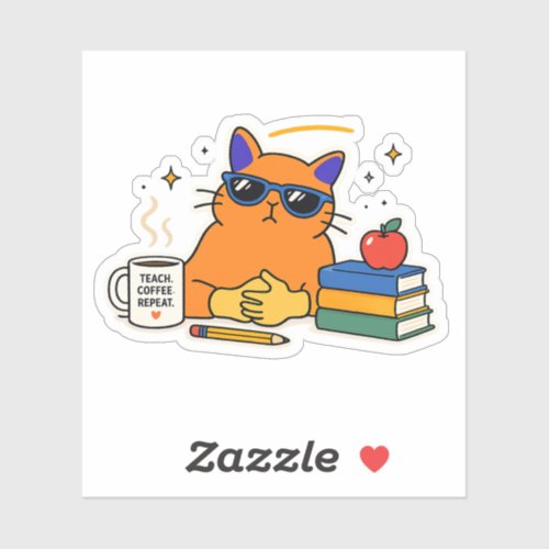 funny Teacher Appreciation Design Sticker