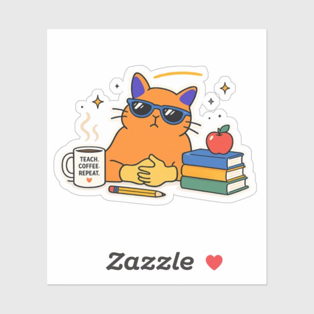 funny Teacher Appreciation Design Sticker (Sheet)