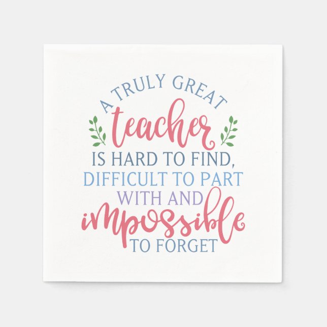Funny Teacher Appreciation Principal Napkins (Front)